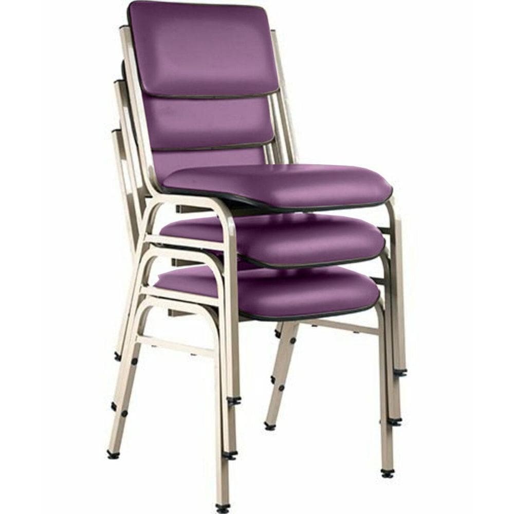 Kit com 3 Cadeiras para Auditórios Linha Hotel Smart Roxo