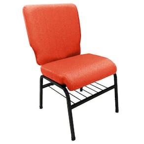 01 Cadeira para Igrejas c/ Porta Biblía e Porta Cálice Vermelho