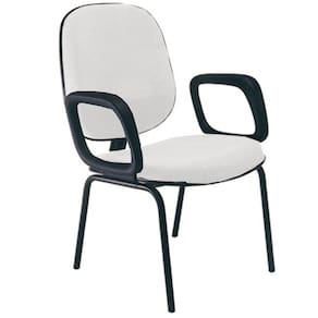 Cadeira com Braços Diretor para Escritório Linha Uno Branco