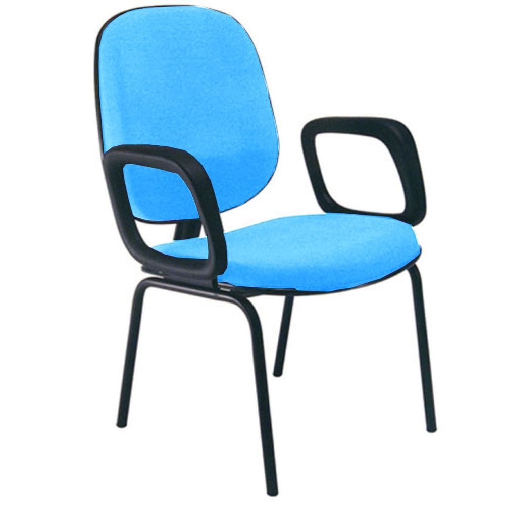 Cadeira com Braços Diretor para Escritório Linha Uno Azul