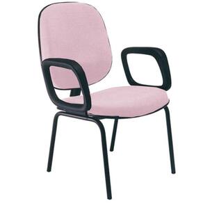 Cadeira com Braços Diretor para Escritório Linha Uno Rosa