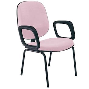 Cadeira com Braços Diretor para Escritório Linha Uno Rosa