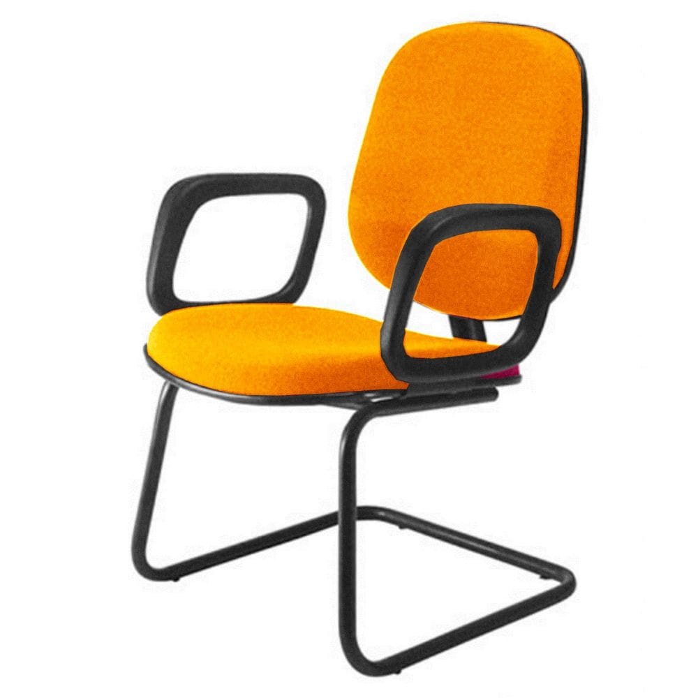 Cadeira Diretor Interlocutor para Escritório Linha Uno Laranja