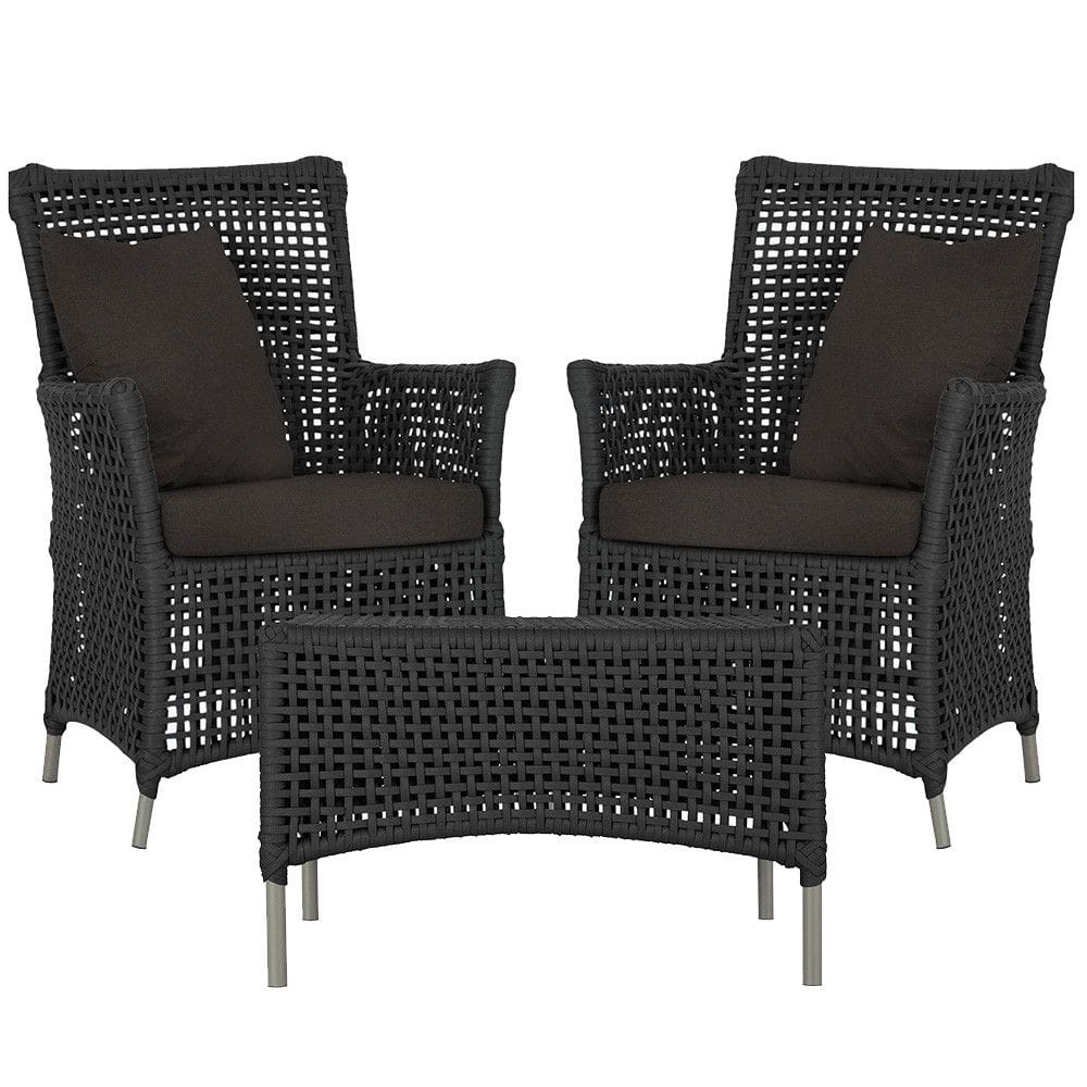 2 Poltronas e 1 Mesa Igapó em Alumínio