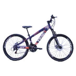 Bicicleta Viking X TUFF 25/30 26 Freio a Disco 21 V do Grau Roxo Laranja