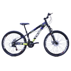 Bicicleta Viking X TUFF 25/30 26 Freio a Disco 21 V do Grau Preto Amarelo