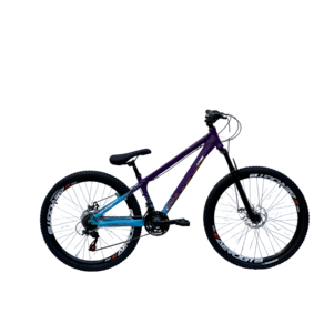 Bicicleta Viking X TUFF44 Aro 26 Aero Freio a Disco 21 Velocidades Roxo Azul do Grau