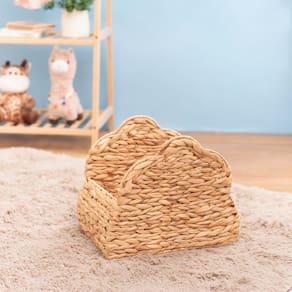 cesto organizador vazado 40cm nuvem de fibra natural multiuso - Oikos