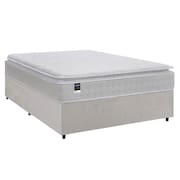 Cama Box Casal Colchão Molas Ensacadas Gazin Com Pillow Tower New 138x188x73cm Branco