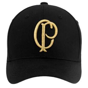 Boné Supercap Corinthians Logo Dourado Frontal Central Licenciado Preto