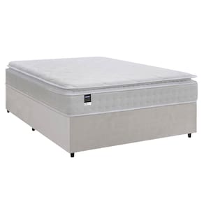 Cama Box Casal Queen Colchão Molas Ensacadas Gazin Com Pillow Tower New 158x198x73cm Branco