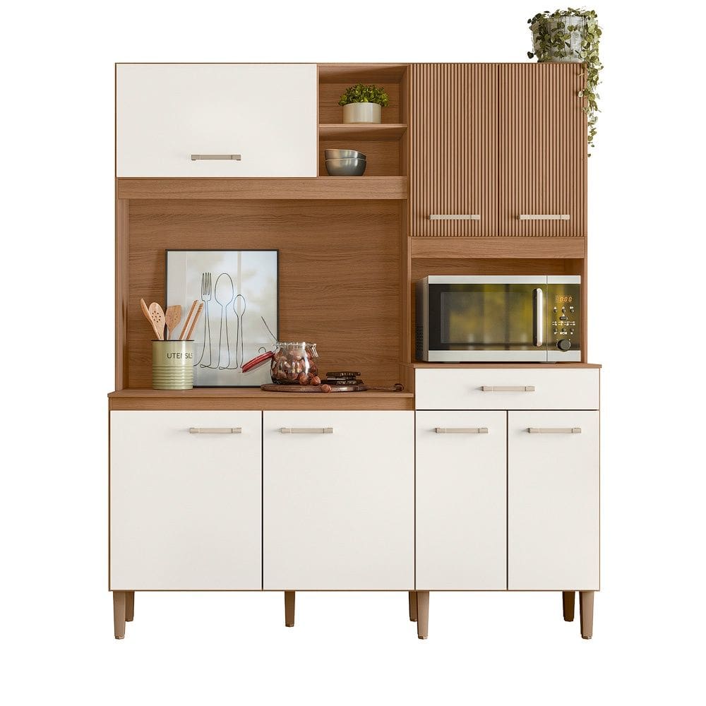 Cozinha Compacta Yara 160 Ipê Off | Casas Bahia