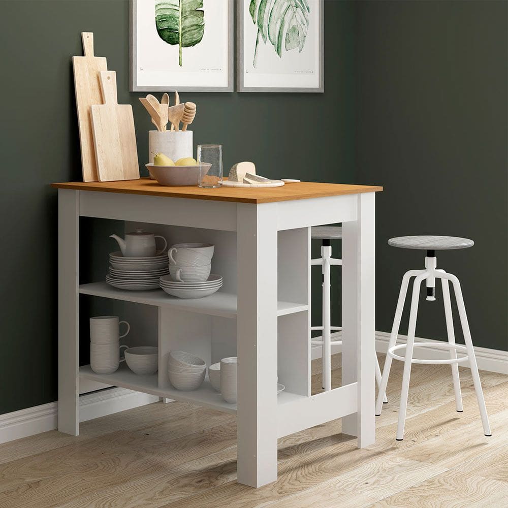 Bancada de Cozinha 103x92x68cm MDP Branco 0746 Menu Móveis