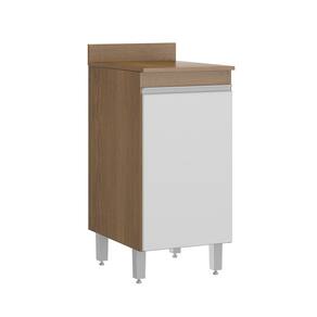 Balcão para Cozinha Sabrina 40x88cm 1 Porta MDP Branco 0457 Menu Móveis