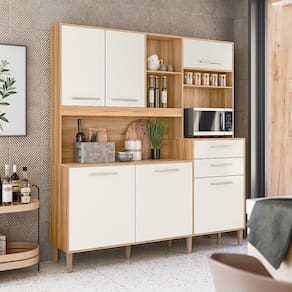 Cozinha Compacta Salsa Freijó Off White Nicioli