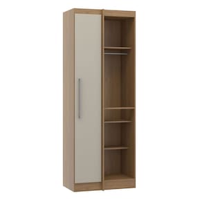 Armário Guarda Roupa de Canto Modulado Selene 80x218cm MDP Carvalho 6006 Menu Móveis