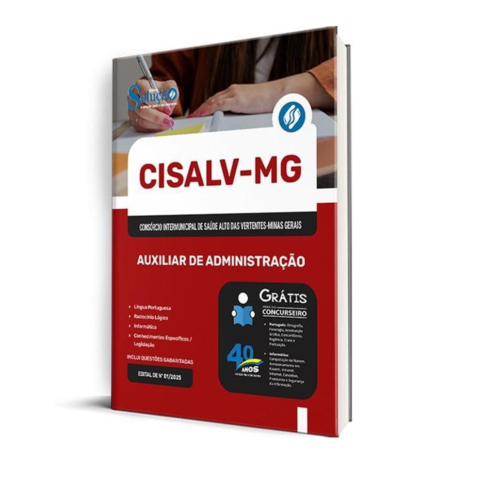 Apostila Cisalv Mg 2025 - Auxiliar De Administração