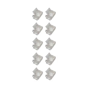 Kit 10 Emendas Conector Astraled em L para Fita de Led 10mm