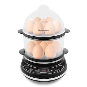 Elite Gourmet Cozedor De Ovos Digital 2 Níveis 14 Ovos Com 6 Funções (carvão)