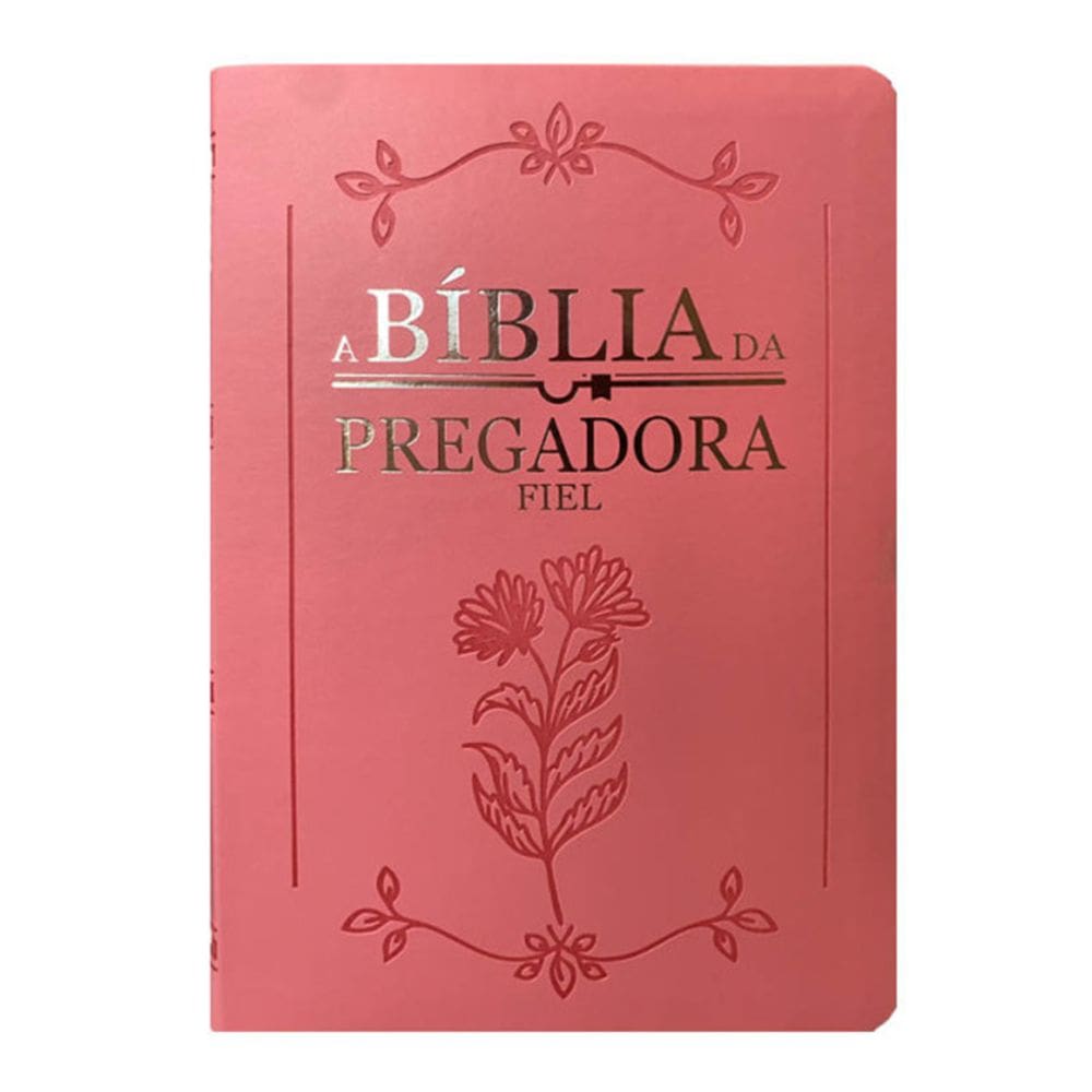 Bíblia da Pregadora Fiel ARC Almeida Revista Corrigida páginas coloridas Capa Rosa