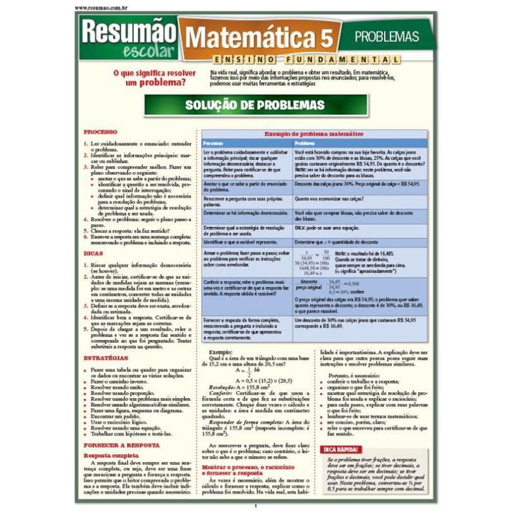 Matemática 5 - Problemas