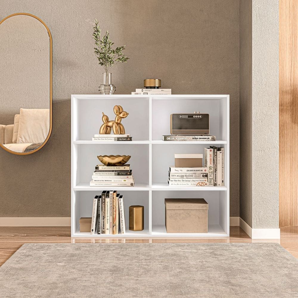 Estante para Livros Multiuso 6 Nichos 81cmx90cm Geórgia