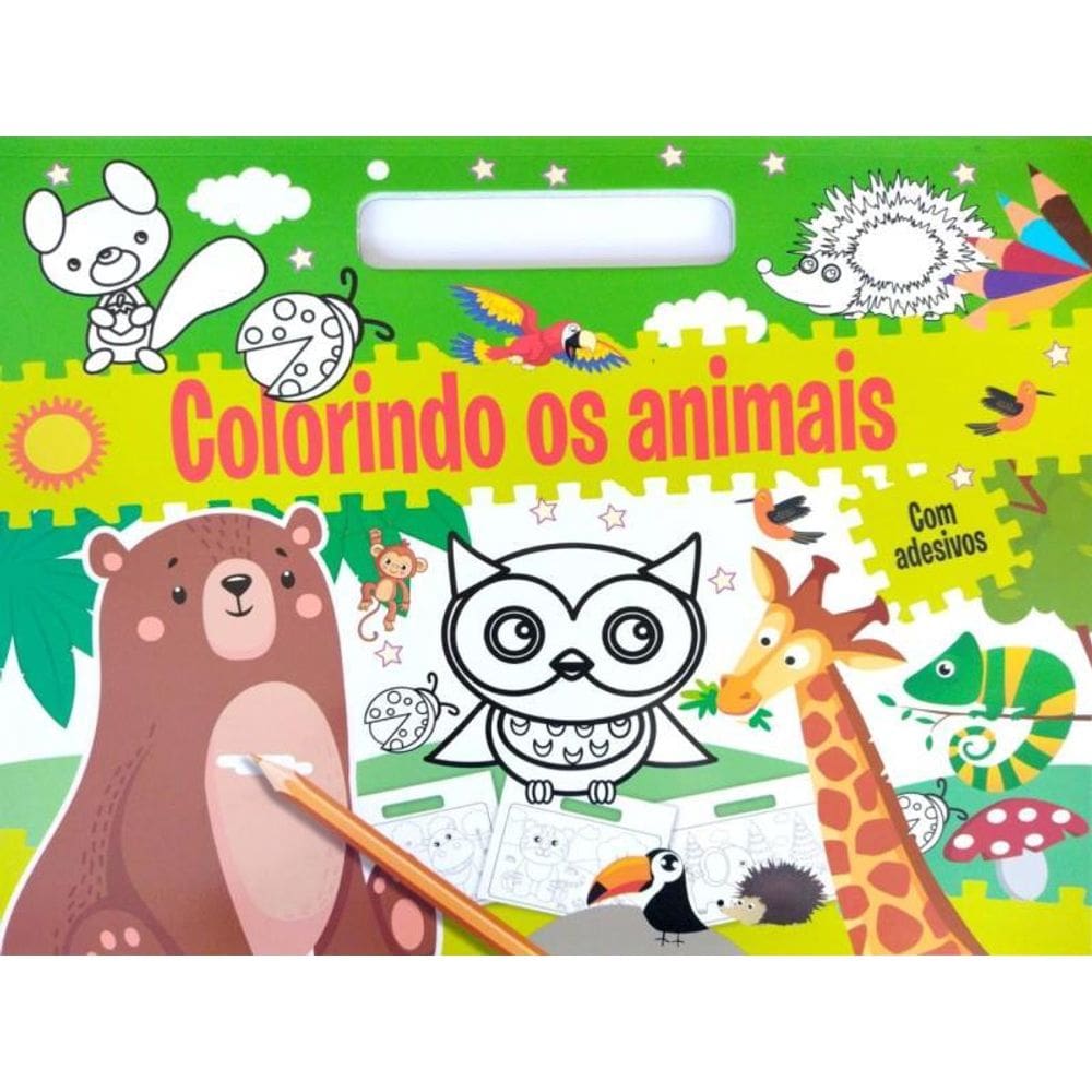 Colorindo - Os Animais Com Adesivos