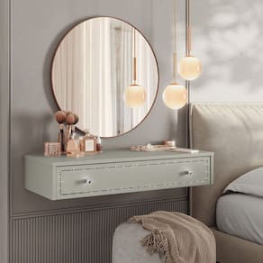 Penteadeira Suspensa para Quarto 1 Gaveta Off White AC