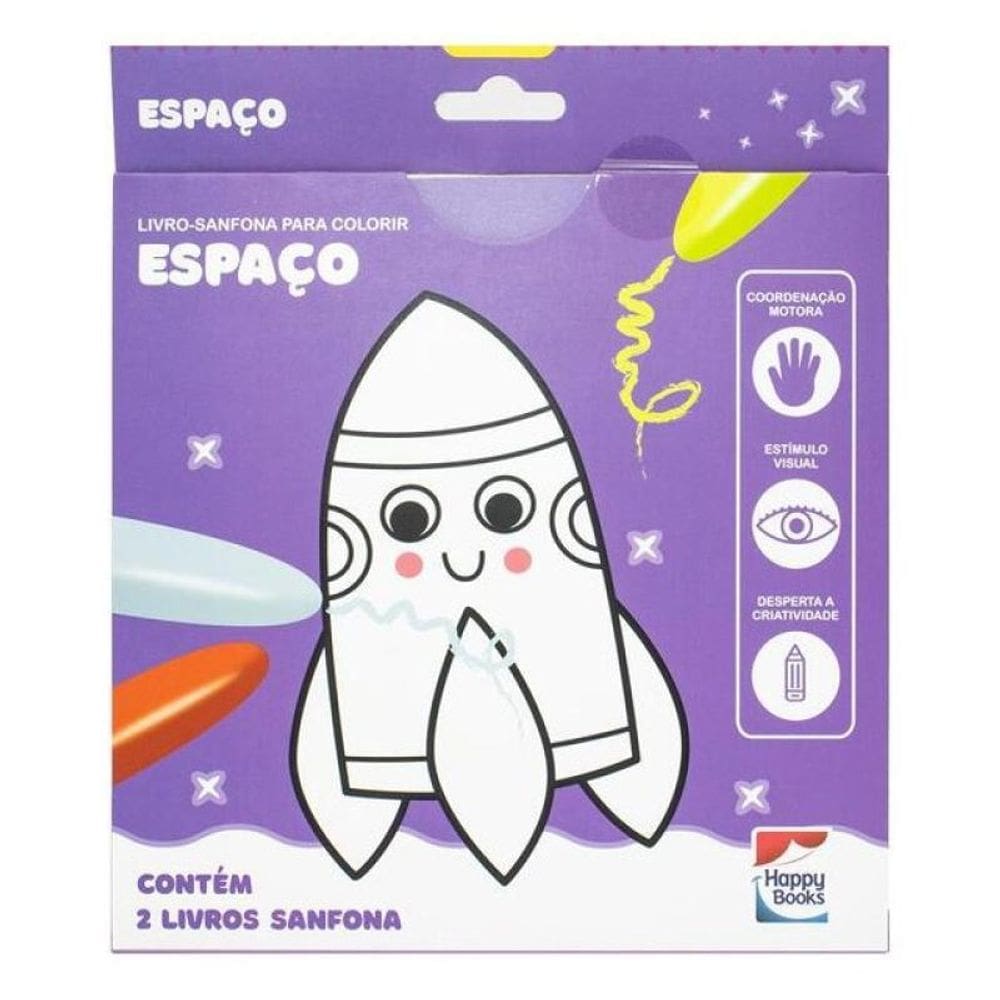 Livro-Sanfona Para Colorir: Espaço