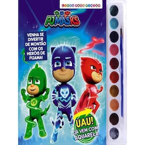 Pj Masks Livro Para Pintar Com Aquarela