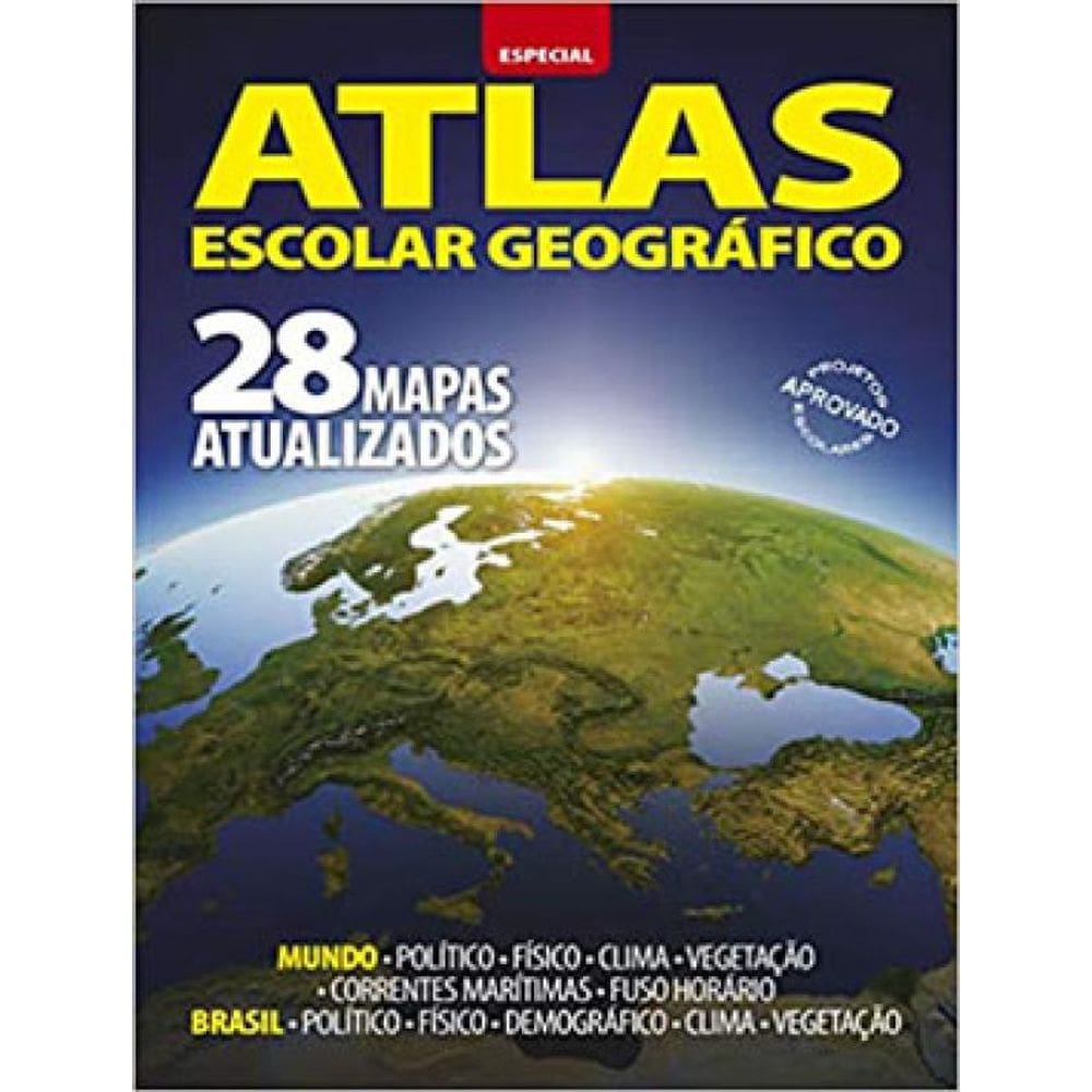 Atlas Escolar Geográfico - Especial - 28 Mapas Atualizados