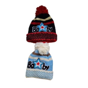 2 Toucas De Frio Gorro Bebê Infantil Boina Menino