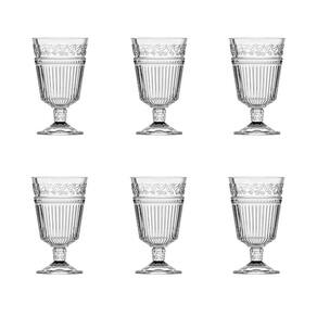 Jogo 6 Taças De Vidro Folhas Para Água 330 Ml
