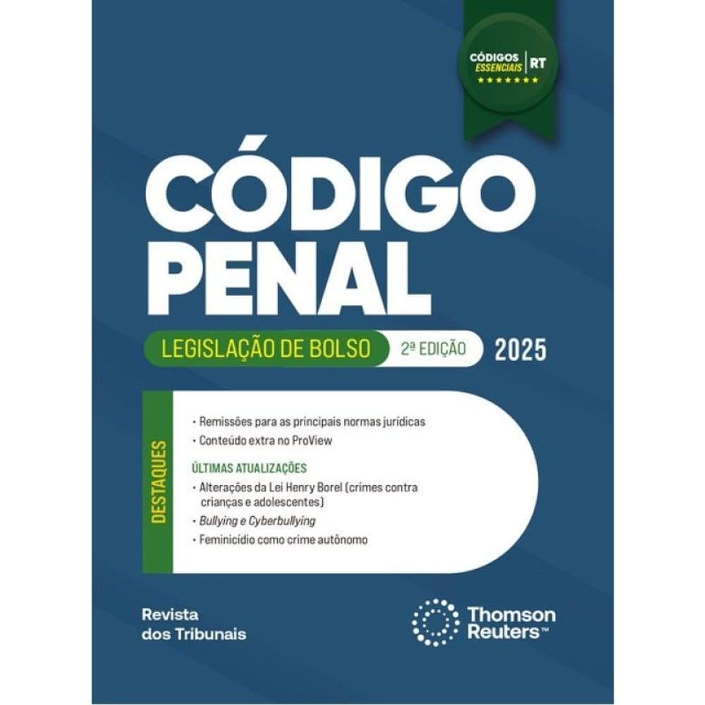 Código Penal - Códigos Essenciais - Legislação De Bolso - 2025