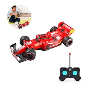 Carrinho F1 Controle Remoto Fumaça Led E Luz Realista