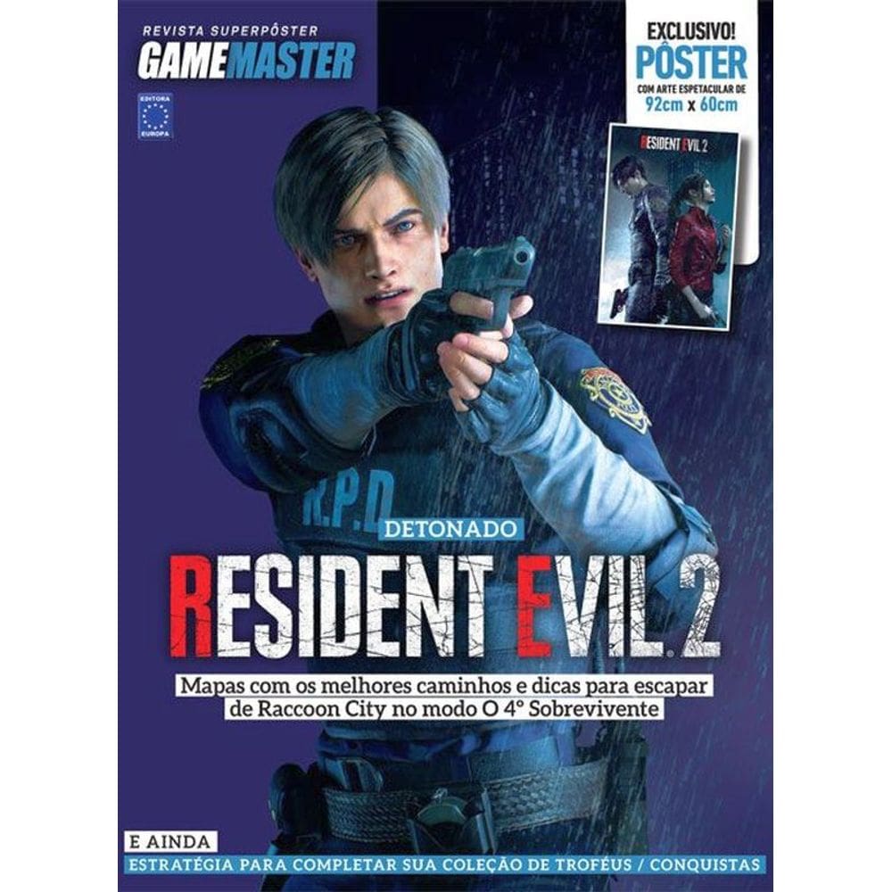 Superpôster Game Master - Detonado Resident Evil 2 (Leon)