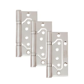 Dobradiça Para Porta Com Rolamento Sobrepor Inox Escovado 88