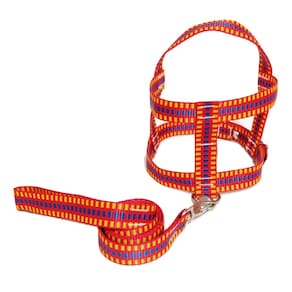 Guia com peitoral 25mm vermelho quadriculado 4 46 cm a 51 cm