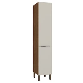 Paneleiro de Cozinha 2 Portas 40cm Dora Z06 Nogueira/Off White - Mpozenato
