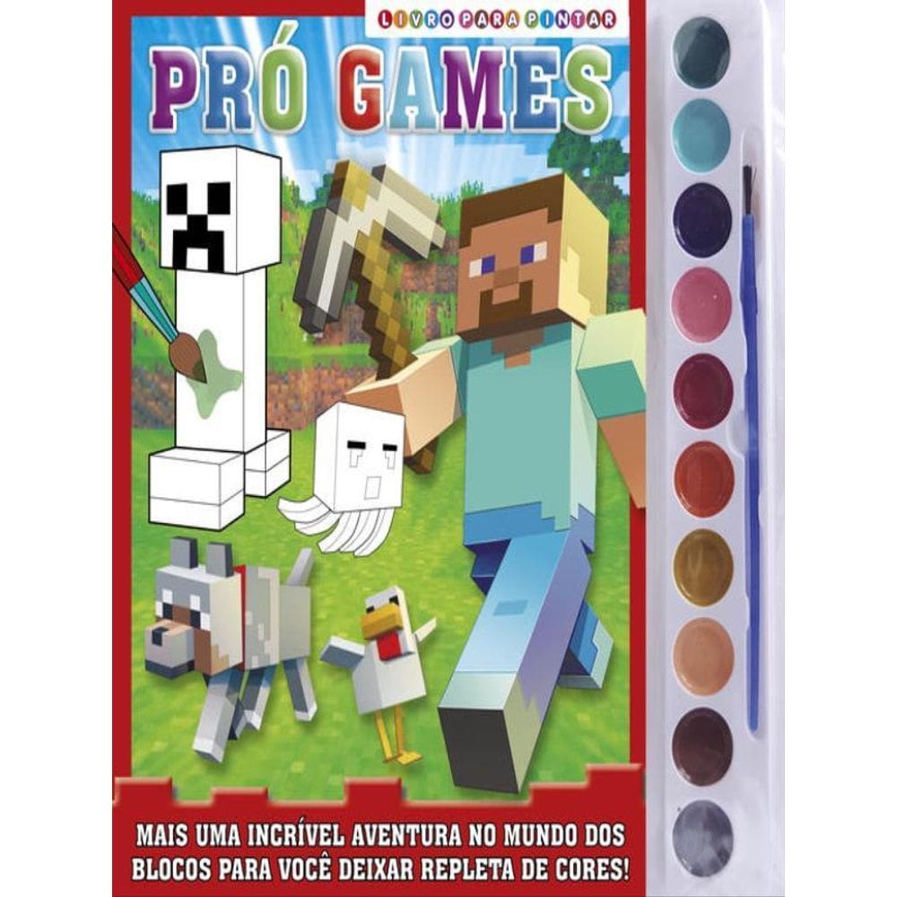 Pró-Games Livro Para Pintar Com Aquarela