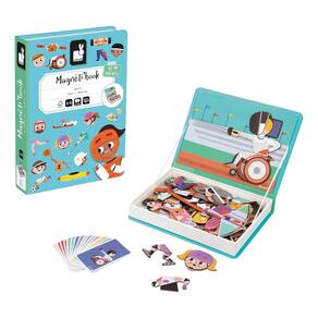 Livro Magnético Infantil Esportes Em Madeira Com 64 Peças - Janod