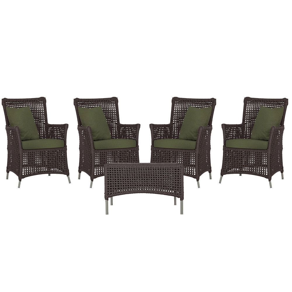 4 Poltronas e 1 Mesa Igapó em Alumínio