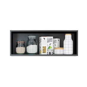 Nicho Multiuso para Cozinha Sabrina 80x30cm MDP Preto Menu Móveis