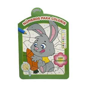Números Para Colorir - Nível 2 - Com Adesivos!