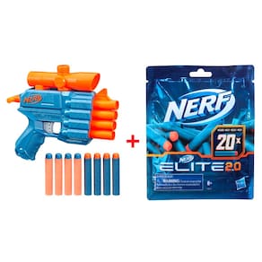 Kit Lançador + Refil - Nerf Elite 2.0 Prospect Qs-4 - 28 dardos