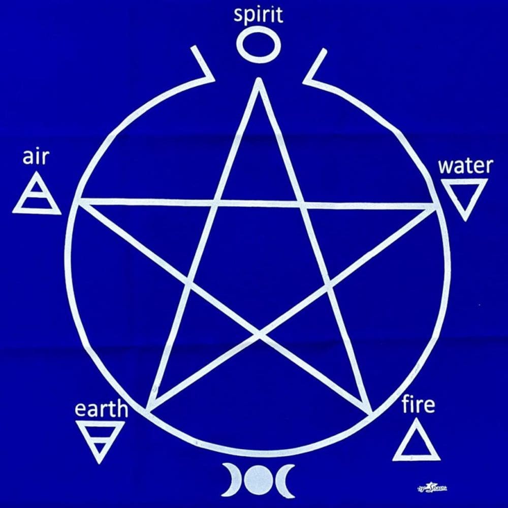 Toalha Pentagrama Altar Tarot 70X70 cm - Escolha a Cor