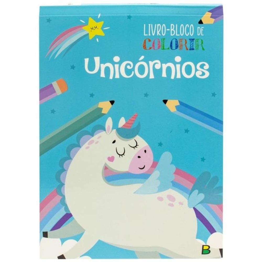 Livro-Bloco De Colorir: Unicórnios