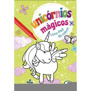 Unicórnios Mágicos - Livro-Pad De Colorir (Verde)