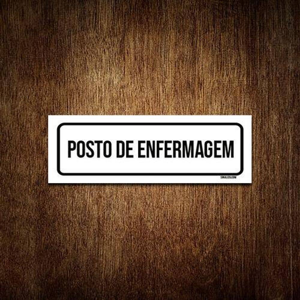 Placa De Sinalização Setor - Posto De Enfermagem 30X10
