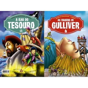 Revista Em Quadrinhos Clássicos - A Ilha Do Tesouro + As Viagens De Guliver